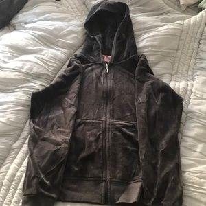 Juicy Couture zip up velour hoodie